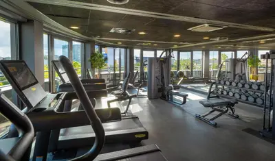 Das Fitnesscenter und/oder die Fitnesseinrichtungen in der Unterkunft SANA Berlin Residence
