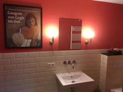 Ein Badezimmer in der Unterkunft Ferienhaus am Schloss Meseberg