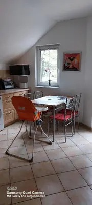 Küche/Küchenzeile in der Unterkunft Ferienwohnung Blütenstadt Werder-Havel