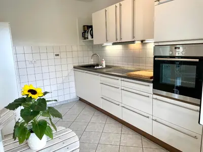 Küche/Küchenzeile in der Unterkunft Ferienwohnung Bad Saarow