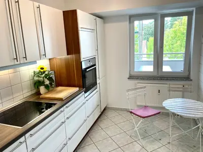 Küche/Küchenzeile in der Unterkunft Ferienwohnung Bad Saarow