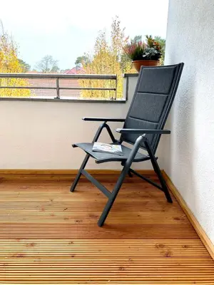Ein Balkon oder eine Terrasse in der Unterkunft Ferienwohnung Bad Saarow