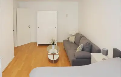 Ein Sitzbereich in der Unterkunft Beach Front Apartment