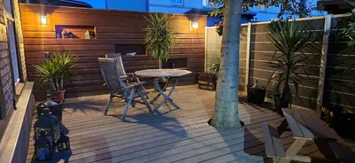 Ein Patio oder anderer Außenbereich in der Unterkunft Wohnen im Fachwerkhaus