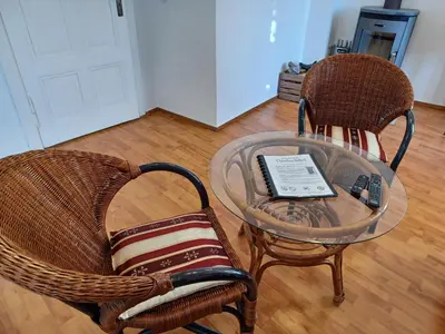 Grundriss der Unterkunft Ehemalige Bibliothek Apartment für 2 mit Küche Kamin Netflix Parken und Hofladen