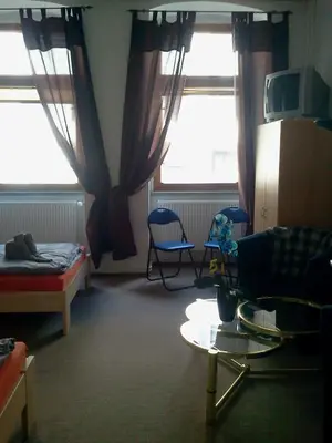 Ein Sitzbereich in der Unterkunft Apartment Jannowitzbrücke