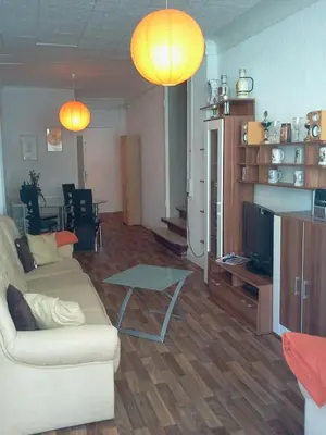 Ein Sitzbereich in der Unterkunft Apartment Jannowitzbrücke