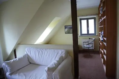 Ein Bett oder Betten in einem Zimmer der Unterkunft Große Wohnung / Haushälfte in Peetzig am See