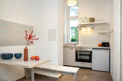 Küche/Küchenzeile in der Unterkunft Newton-Appartement mit 3 Schlafzimmern