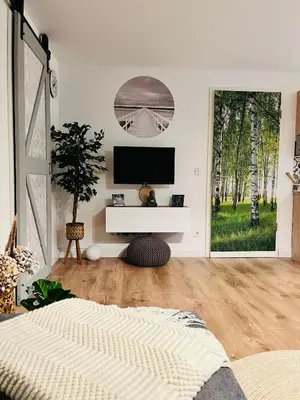 Ein Bett oder Betten in einem Zimmer der Unterkunft Extravagantes Apartment