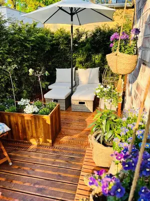 Ein Garten an der Unterkunft Extravagantes Apartment