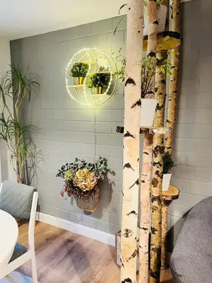 Ein Sitzbereich in der Unterkunft Extravagantes Apartment