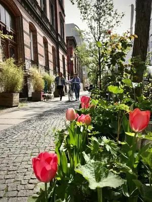 Ein Garten an der Unterkunft Boutique Hostel LEKKERURLAUB