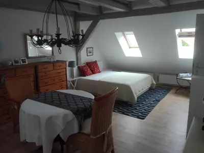 Ein Bett oder Betten in einem Zimmer der Unterkunft Maisonette 