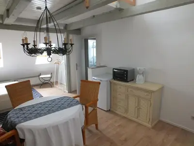 Küche/Küchenzeile in der Unterkunft Maisonette 