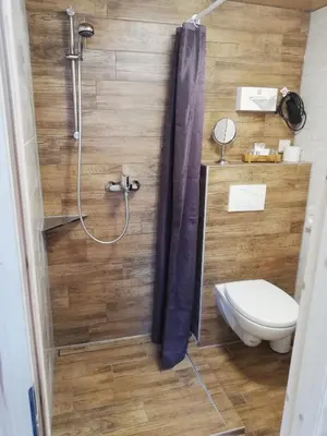 Ein Badezimmer in der Unterkunft Pension Haus zum See GbR