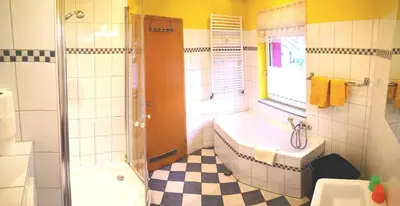 Ein Badezimmer in der Unterkunft Havelapartments