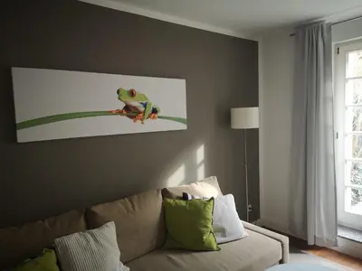 Ein Sitzbereich in der Unterkunft Appartement Cécile