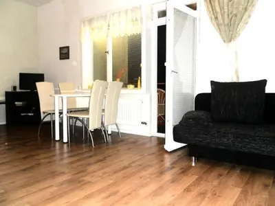 Ein Sitzbereich in der Unterkunft Central Apartments