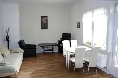 Ein Sitzbereich in der Unterkunft Central Apartments