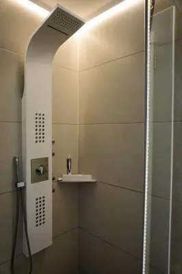 Ein Badezimmer in der Unterkunft Parkresidenz Lychen, Ferienwohnung 6
