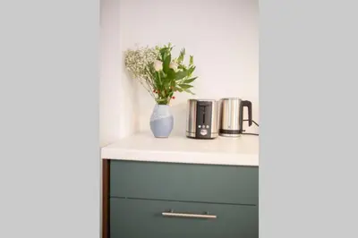 Küche/Küchenzeile in der Unterkunft Charmante, ruhige Ferienwohnung mit Balkon