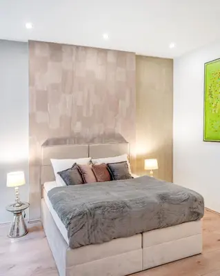 Ein Bett oder Betten in einem Zimmer der Unterkunft Cozy Einstein