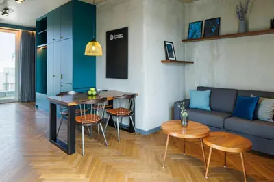 Ein Sitzbereich in der Unterkunft Downtown Apartments Mitte-Wedding