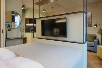 Ein Bett oder Betten in einem Zimmer der Unterkunft Downtown Apartments Mitte-Wedding