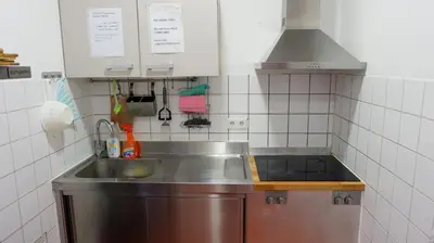 Küche/Küchenzeile in der Unterkunft Hostel am Kurtti