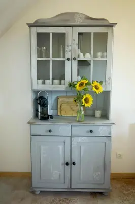 Küche/Küchenzeile in der Unterkunft Ferienwohnung am Mühlenteich