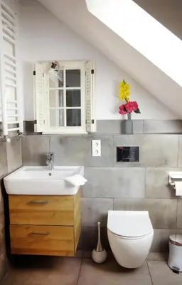 Ein Badezimmer in der Unterkunft Ferienwohnung am Mühlenteich