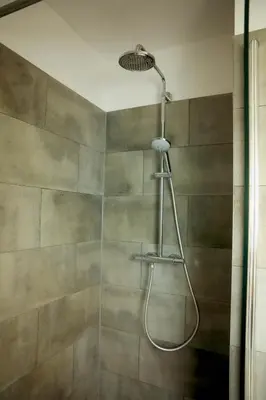 Ein Badezimmer in der Unterkunft Ferienwohnung am Mühlenteich