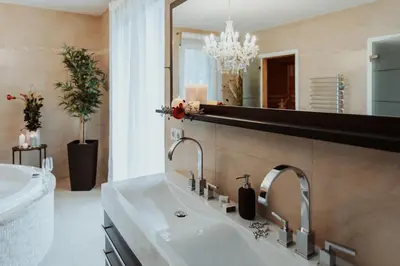 Ein Badezimmer in der Unterkunft Villa Zesch am See
