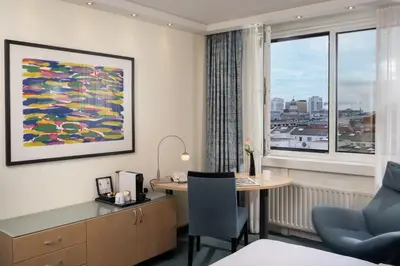 Ein Sitzbereich in der Unterkunft Maritim proArte Hotel Berlin