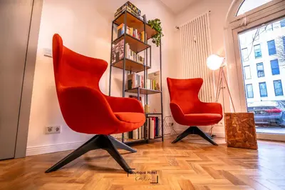 Ein Sitzbereich in der Unterkunft Boutique Hotel Kerlin