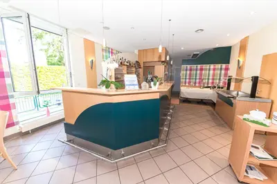 Küche/Küchenzeile in der Unterkunft Akzent Parkhotel Trebbin