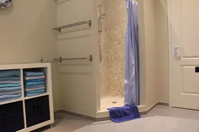 Ein Badezimmer in der Unterkunft Pappel