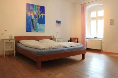 Ein Bett oder Betten in einem Zimmer der Unterkunft Pappel