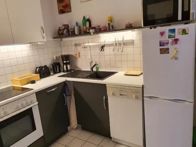 Küche/Küchenzeile in der Unterkunft DRAGO Helles 3 Raum Appartement auf der Dominsel im Herzen der Stadt