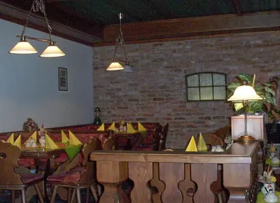 Ein Sitzbereich in der Unterkunft Hotel Boltenmühle