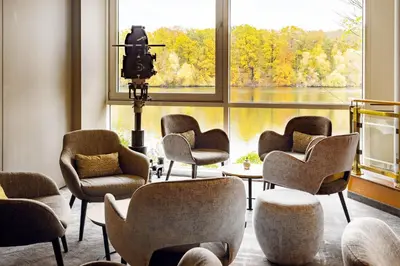 Ein Sitzbereich in der Unterkunft Seminaris Avendi Hotel Potsdam