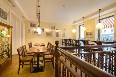 Ein Sitzbereich in der Unterkunft Hotel Kastanienhof