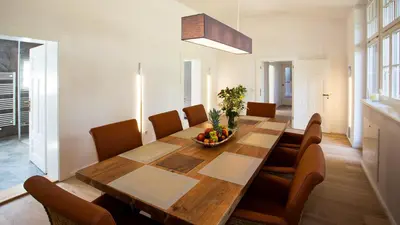 Ein Sitzbereich in der Unterkunft Parkresidenz Lychen Ferienwohnung 2