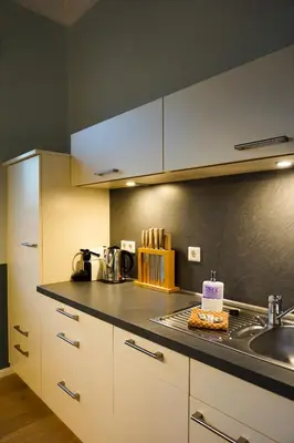 Küche/Küchenzeile in der Unterkunft Parkresidenz Lychen, Ferienwohnung 4