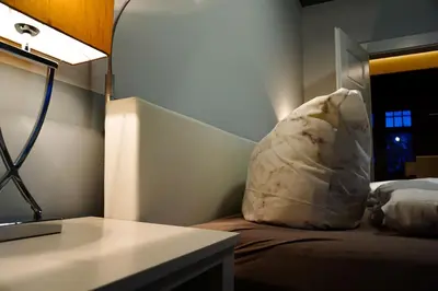 Ein Bett oder Betten in einem Zimmer der Unterkunft Parkresidenz Lychen, Ferienwohnung 5