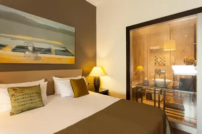 Ein Bett oder Betten in einem Zimmer der Unterkunft Quentin Design Hotel Berlin