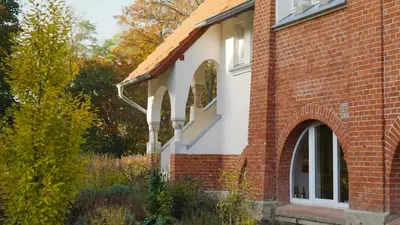 Ein Garten an der Unterkunft Parkresidenz Lychen, Ferienwohnung 3