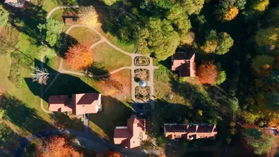 Blick auf Parkresidenz Lychen, Ferienwohnung 3 aus der Vogelperspektive