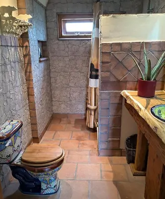 Ein Badezimmer in der Unterkunft La Paz